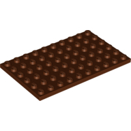 Lego destička 6x10, červeno hnědá (4225550, 6058247)